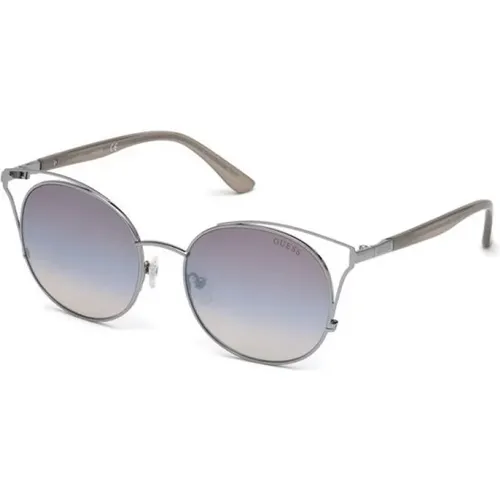 Stylische Sonnenbrille mit dunkelgrauen Gläsern , Damen, Größe: 54 MM - Guess - Modalova