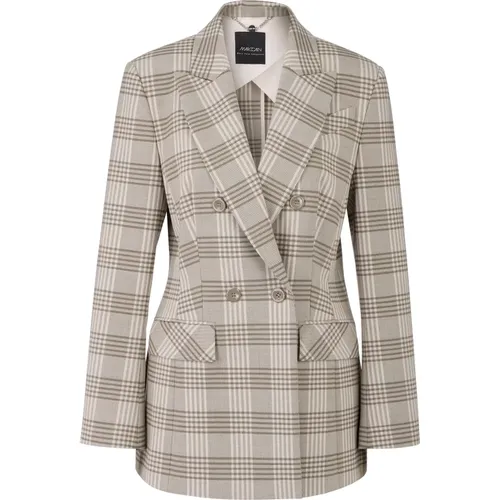 Schimmernder karierte Blazer , Damen, Größe: M - Marc Cain - Modalova