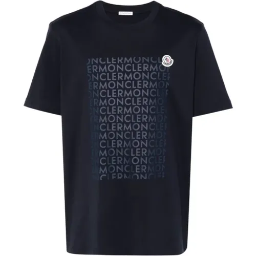 Logo Print T-Shirt , male, Sizes: M, XL, L - Moncler - Modalova