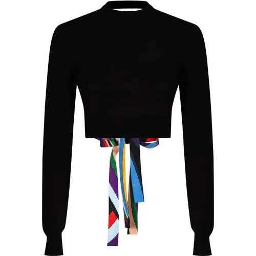 Feinstrickpullover mit Schleife am Rücken , Damen, Größe: M - EMILIO PUCCI - Modalova