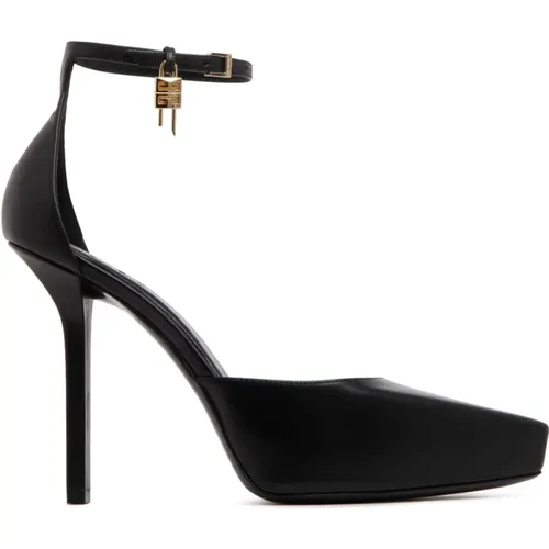 Calf Leather Lock Platform Pumps , female, Sizes: 3 UK, 5 1/2 UK, 4 1/2 UK, 6 UK - Givenchy - Modalova