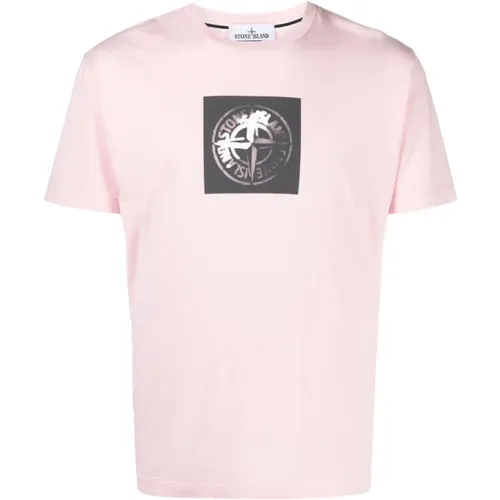 Light Logo Print T-Shirt , male, Sizes: XL, S, L - Stone Island - Modalova