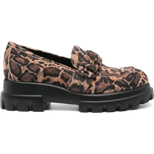 Leopard Print Loafers , Damen, Größe: 38 EU - AGL - Modalova