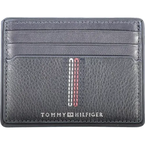 Herren Geldbörse Blau Kartenhalter Kontrast Logo - Tommy Hilfiger - Modalova