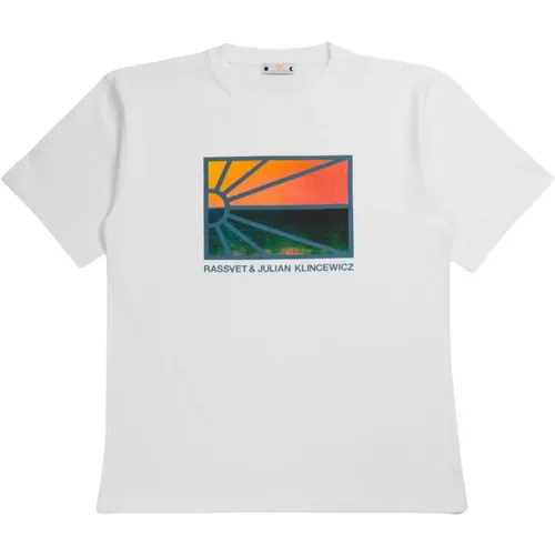 Sunset Logo T-Shirt aus Baumwolle , Herren, Größe: L - Rassvet - Modalova