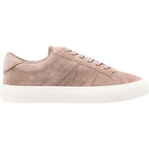 Low Top Sneakers Suede Monaco , male, Sizes: 11 UK, 10 UK, 8 UK, 8 1/2 UK, 7 UK, 9 UK, 10 1/2 UK - Moncler - Modalova