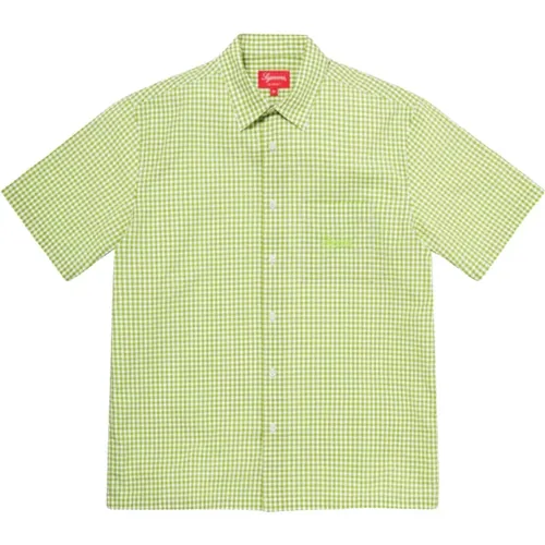 Retro Pop Gingham Shirt , male, Sizes: L - Supreme - Modalova