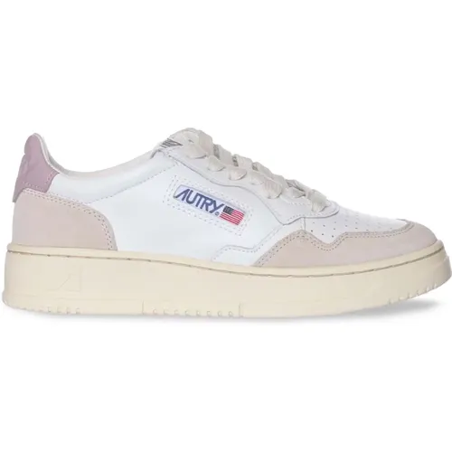 Rosa Wildleder Sneakers , Damen, Größe: 36 EU - Autry - Modalova