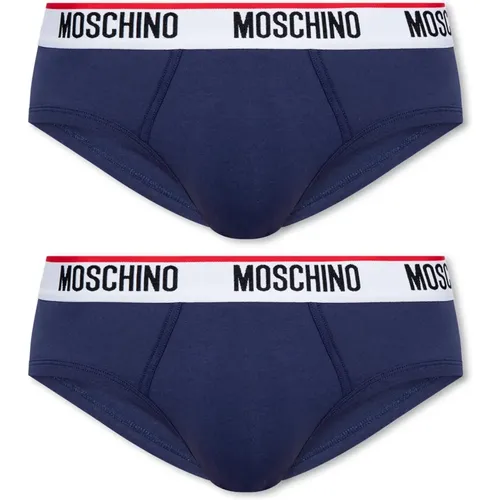 Marken-Slips 2er-Pack , Herren, Größe: 2XL - Moschino - Modalova