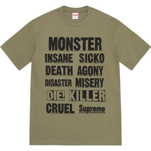 Monster Light Olive Tee Limited Edition , Herren, Größe: 2XL - Supreme - Modalova