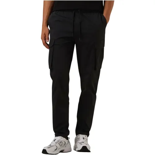 Schwarze Cargo Hose Regular Fit , Herren, Größe: L - Pure Path - Modalova