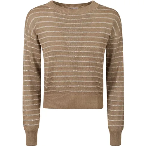 Womens Clothing Sweatshirts Wheat Stalk Ss24 , female, Sizes: S - BRUNELLO CUCINELLI - Modalova