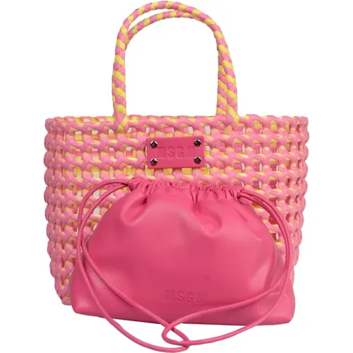 Stylish Small Basket Bags , female, Sizes: ONE SIZE - Msgm - Modalova
