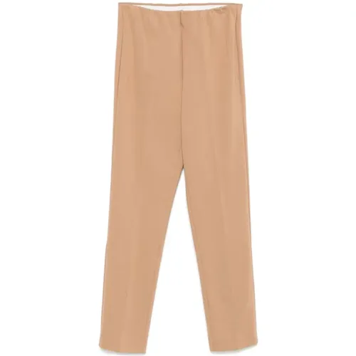 Caramel Stretch Crease Trousers , female, Sizes: S, 3XL, L, 2XL - Le Tricot Perugia - Modalova