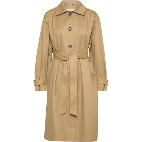 Classic Trench Coat Jacket Petrified Oak , female, Sizes: XS, M, XL, L - Kaffe - Modalova