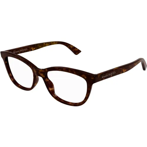 Modische Brille Am0461O Schwarz , Damen, Größe: 53 MM - alexander mcqueen - Modalova