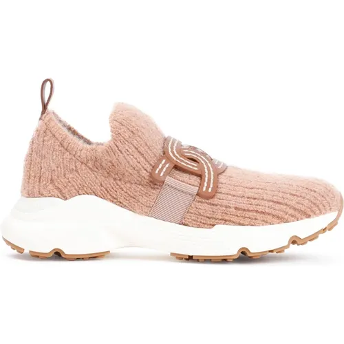 Neutral Knit Wool Sneakers , female, Sizes: 6 UK, 8 UK, 7 UK, 3 1/2 UK, 3 UK, 5 1/2 UK, 4 1/2 UK, 6 1/2 UK, 4 UK, 5 UK - TOD'S - Modalova