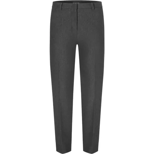 Dark Grey Melange Stylish Trousers , female, Sizes: L, 2XL - CAMBIO - Modalova