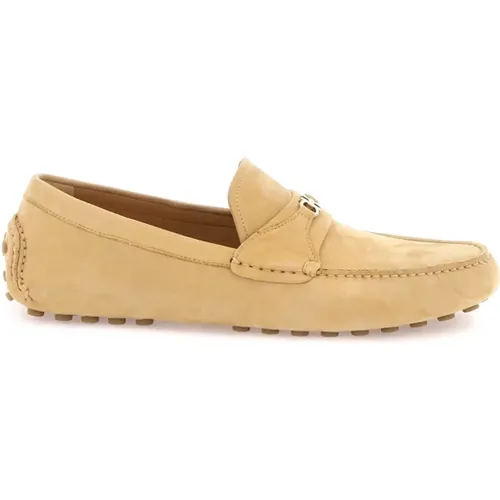 Nubuk-Loafers mit Gancini-Detail , Damen, Größe: 37 EU - Salvatore Ferragamo - Modalova