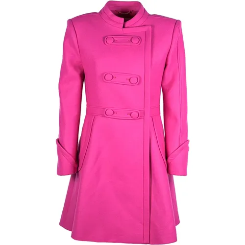 Fuchsia Blade Runner Coat , female, Sizes: S - Moschino - Modalova