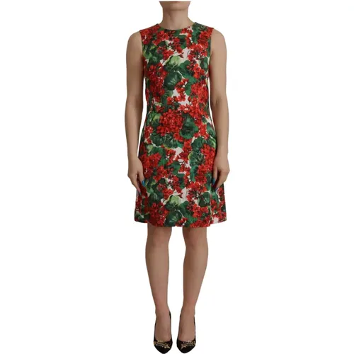 Frühlingsblumen A-Linie Kleid - Dolce & Gabbana - Modalova