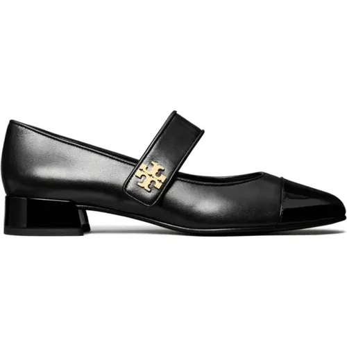 Flache Schuhe mit Doppel-T-Motiv , Damen, Größe: 39 EU - TORY BURCH - Modalova