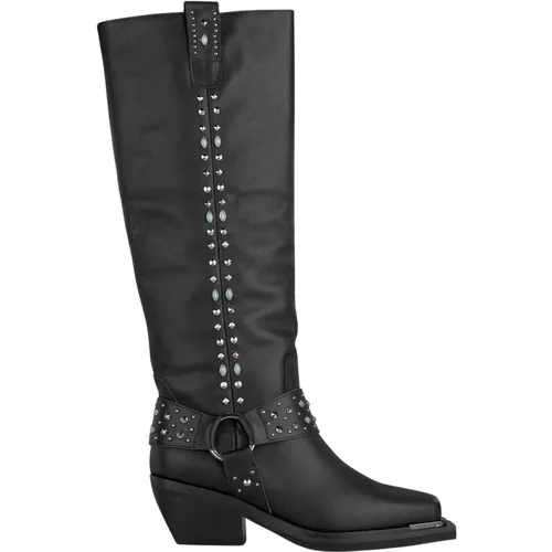 Boot with metallic details , female, Sizes: 9 UK, 7 UK, 4 UK, 2 UK, 8 UK, 6 UK, 5 UK, 3 UK - Alma en Pena - Modalova