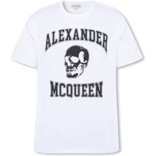 Printed T-shirt , male, Sizes: L, XL, S, M - alexander mcqueen - Modalova