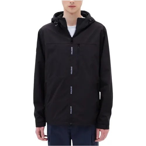 Schwarze Kapuzen-Stretchjacke Ss24 , Herren, Größe: L - duvetica - Modalova