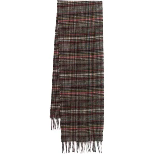 Check Pattern Wool Blend Scarf , male, Sizes: ONE SIZE - Paul Smith - Modalova