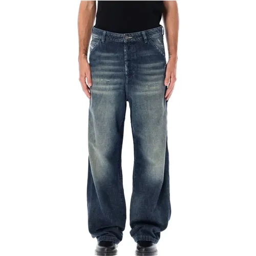 Distressed Wide-Leg Jeans , male, Sizes: W30 - Diesel - Modalova