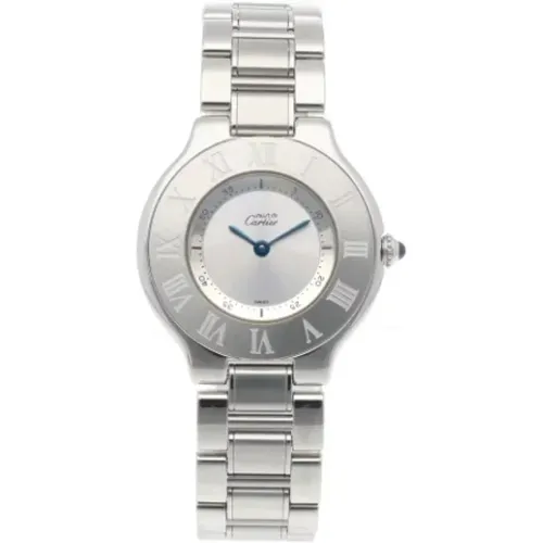 Pre-owned Stainless Steel watches , female, Sizes: ONE SIZE - Cartier Vintage - Modalova