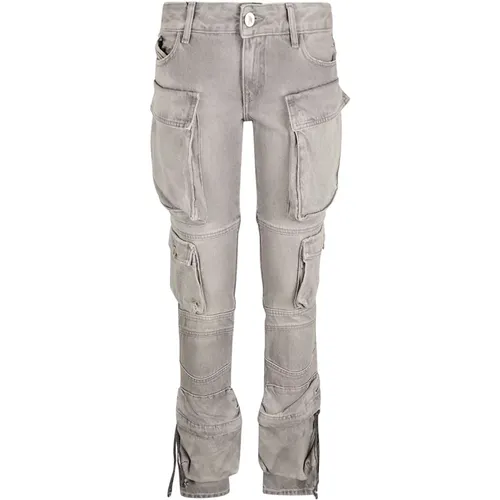 Grey Cargo Trousers Aw23 , female, Sizes: W27 - The Attico - Modalova