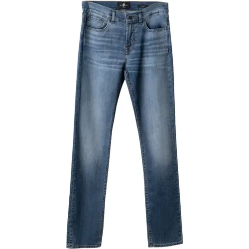 Slimmy Slim FIT AIR Weft Jeans , Herren, Größe: M - 7 For All Mankind - Modalova