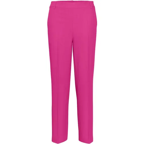 Lässige Festival Fuchsia Hose , Damen, Größe: M - Kaffe - Modalova