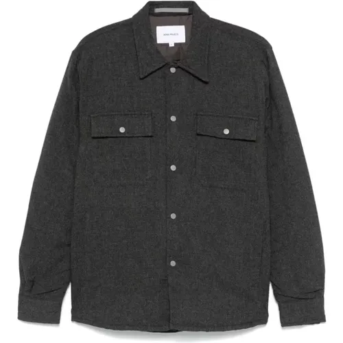 Isoliertes Woll-Overshirt , Herren, Größe: M - Norse Projects - Modalova