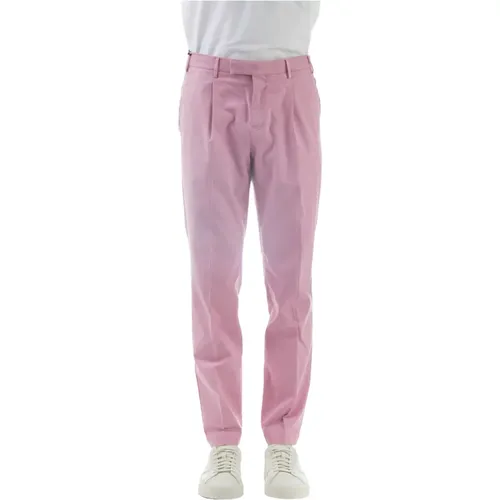 Textured Cotton Stretch Trousers , male, Sizes: M, XL, L, 2XL, S - PT Torino - Modalova