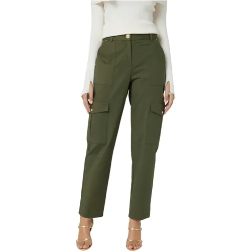 Cargo Pants Olive Cotton , female, Sizes: 2XL, XL, L, 4XL, 3XL - Guess - Modalova