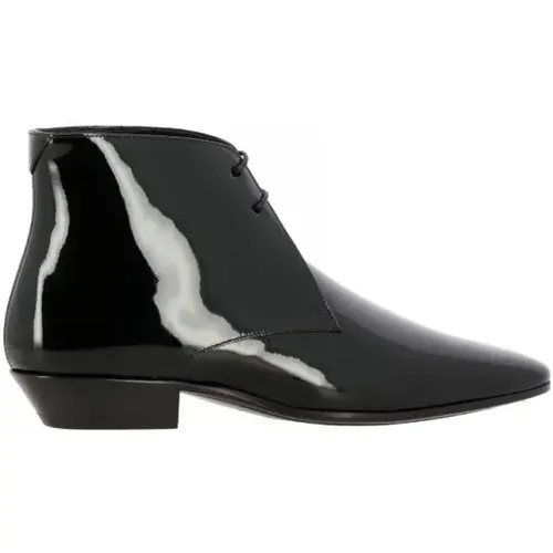 Klassischer Lackleder-Stiefelette , Damen, Größe: 38 1/2 EU - Saint Laurent - Modalova