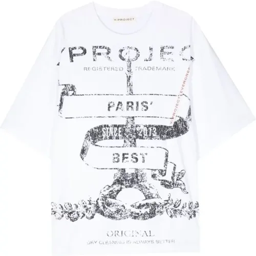 Bio-Baumwoll T-Shirt mit Falten - Y/Project - Modalova