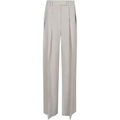 Light Grey Pants , female, Sizes: 2XS - BRUNELLO CUCINELLI - Modalova
