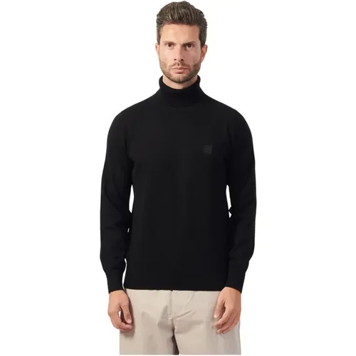 Schwarzer Rollkragenpullover aus Kaschmir-Mix - Hugo Boss - Modalova