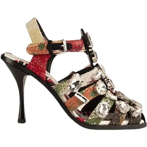 Heeled Sandals with Strass , female, Sizes: 3 UK, 6 UK, 5 UK, 4 UK - Dsquared2 - Modalova