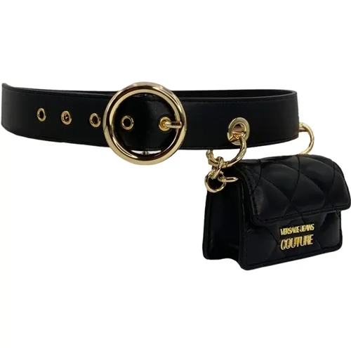 Gürtel mit abnehmbarer Mini-Tasche , Damen, Größe: 85 CM - Versace Jeans Couture - Modalova