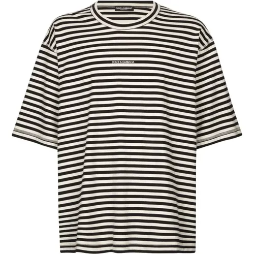 T-shirts and Polos White , male, Sizes: M - Dolce & Gabbana - Modalova
