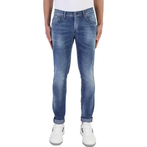 Skinny Fit Low Waist Light Jeans , male, Sizes: W31 - Dondup - Modalova