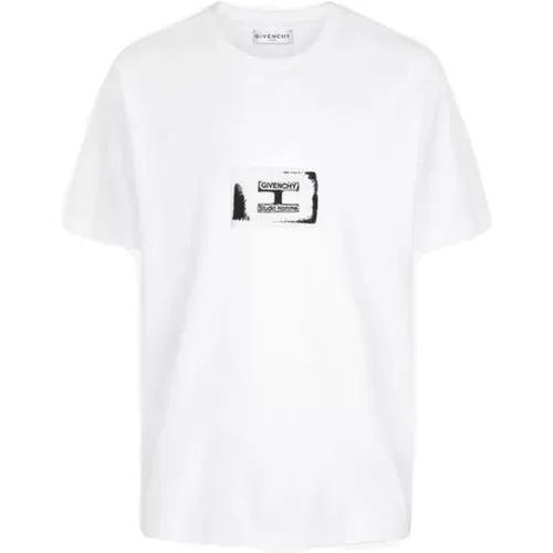 Weißes T-Shirt mit Logo-Stickerei , Damen, Größe: S - Givenchy - Modalova