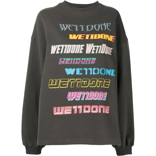 Grauer Print Sweatshirt We11Done - We11Done - Modalova