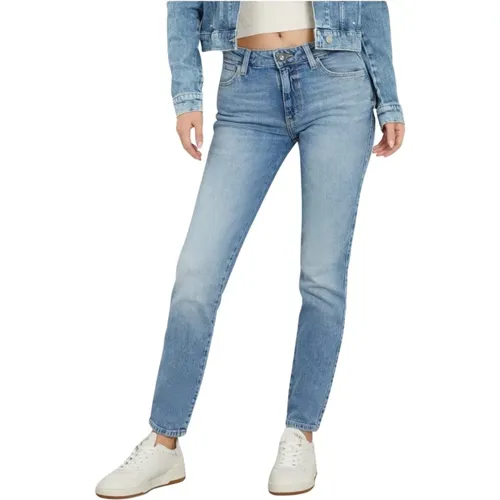 Skinny Curve Jeans - Hellblau , Damen, Größe: W24 - Guess - Modalova