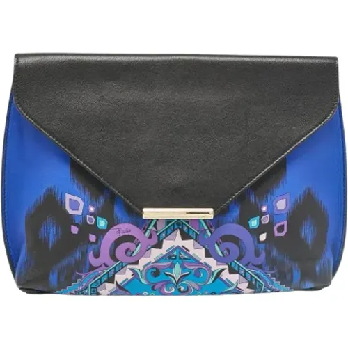 Pre-owned Leather clutches , female, Sizes: ONE SIZE - Emilio Pucci Pre-owned - Modalova